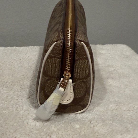Coach Brown and Cream Monogram Brand New Cosmetic Pouch - Picture 2 of 6